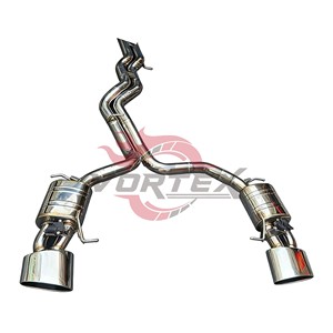 ท่อไอเสียแบบแคทเทอร์ RS6 RS7ท่อไอเสียปรับแต่งกระจกสแตนเลสขัดเงาสีฟ้าไหม้ - Product Image 4