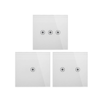 Système de maison intelligente moderne 433,92 MHz 1-4 canaux, interrupteur mural sans fil avancé, bouton-poussoir, écran tactile, télécommande RF, portail automatique