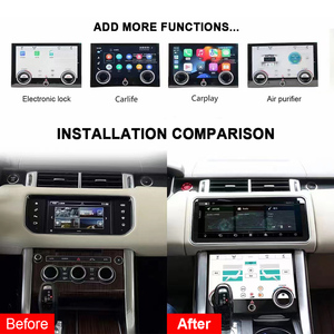 Panel de Climatización ZWNAV para <span class=keywords><strong>Range</strong></span> <span class=keywords><strong>Rover</strong></span> 2013-2017, Segunda Pantalla LCD de Climatización + Reproductor Multimedia con Carplay, Pantalla Táctil - Product Image 3