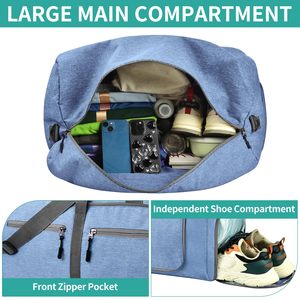 Bolsa de Viaje Plegable Grande, Bolsa de Mano Oxford, Maleta de Mano, Bolsa de Viaje para Avión, Organizador de Equipaje - Product Image 4