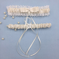Jarretière de mariée sexy en dentelle, accessoires de mariage, jarretière amusante et élégante avec nœud en organza pour la jambe