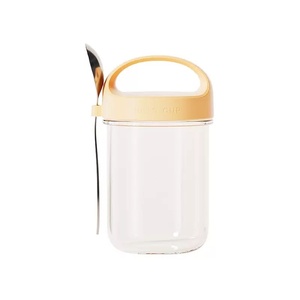 Vaso de Vidrio Sellado Portátil para Desayuno con Cuchara, para Yogur, Avena Nocturna, Ensaladas, Batidos y Cereales - Product Image 5