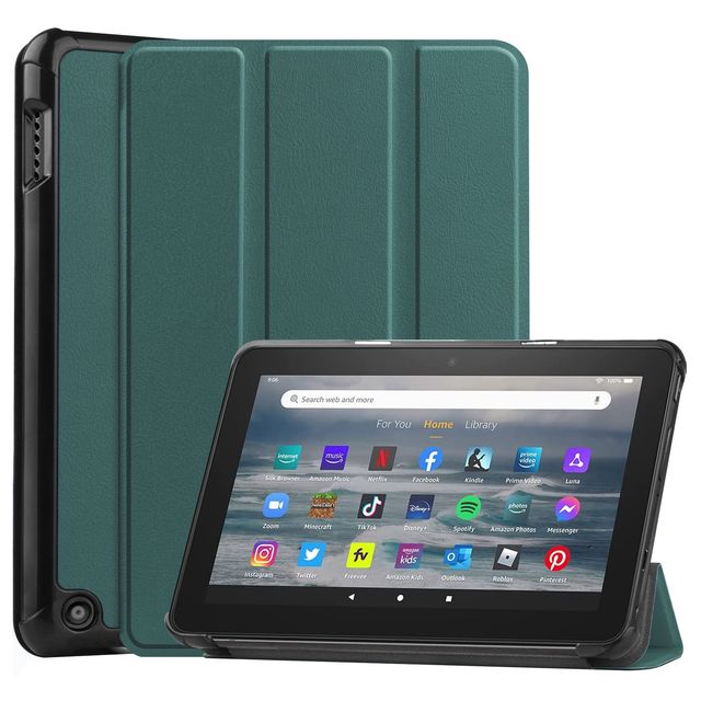 Case for Amazon Fire 7 Tablet PU Leather Case Protective Cover for Kindle Fire 7 2022 Released