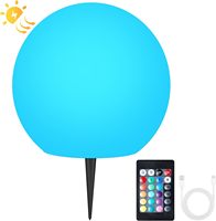 Lámpara de Globo de 30CM (11.8 Pulgadas) para Decoración Navideña y de Halloween, de Plástico, Resistente al Agua, con Energía Solar, IP65, para Interiores y Exteriores