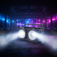 Projecteurs LED COB Pixel 2x100W RGBWA Blanc Chaud en Aluminium IP33 pour Événements DJ/Disco/Soirée/Bar, Contrôle DMX