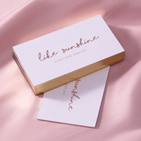 Logo personnalisé de luxe gaufrage carte de visite avec feuille cartes de visite papier gaufré entreprise merci impression de cartes de voeux