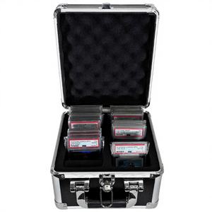 Étui de rangement pour cartes à collectionner à 2 rangées, valise pour cartes sportives gradées, boîte à cartes verrouillable pour plus de 60 cartes de baseball, compatible CSG, BGS - Product Image 4