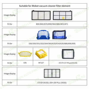 Kits de filtres Hepa de remplacement adaptés aux aspirateurs <span class=keywords><strong>Irobot</strong></span> Roomba I7/800 Series/900/500 Series/600 Series/HF117 - Product Image 2