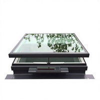 Fenêtre de toit en alliage d'aluminium robuste, structure haute résistance, verre feuilleté résistant aux chocs, insonorisée, automatique