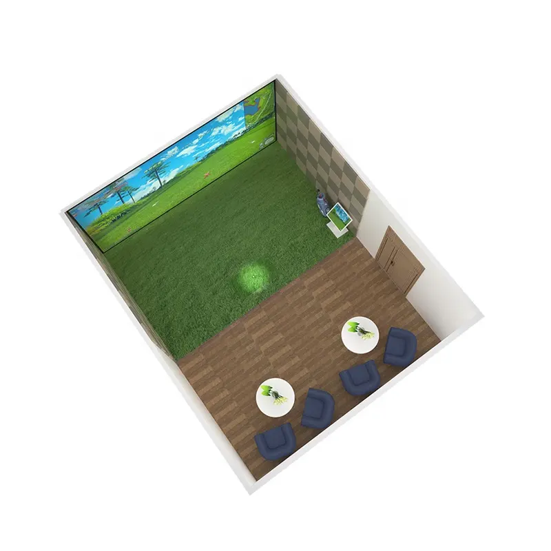 Indoor Golf Simulator Sporthal Professionele High-Speed Camera Sensor Projectie Oefening Vrijetijdstraining Realistische Batting