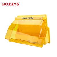 Station murale de verrouillage de cadenas de sécurité avec couvercle transparent anti-poussière et 8 clips