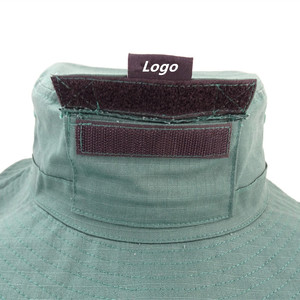 Chapeau Bob 100% Coton Ripstop Anti-UV avec Patch Logo Personnalisé, Sangle Mentonnière Réglable et Poche pour Cartes, Chapeau de Pêche pour Adulte - Product Image 2