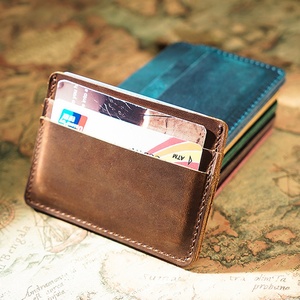 Custom <b>Card</b> <b>Holder</b> <b>Wallet</b> Slim Genuine Leather Men <b>Wallet</b> - Product Image 2