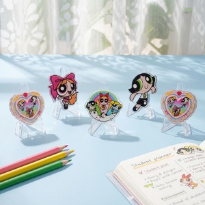 Nuovi Arrivi: Perline Rotonde Stampate e Goffrate delle <span class=keywords><strong>Powerpuff</strong></span> Girls in Acrilico/Plastica/Lucite per Braccialetti Fai-da-Te, Gioielli e Accessori per Penne - Product Image 6