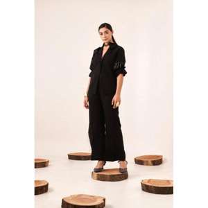 Conjunto de Dos Piezas con Pedrería Negra para Mujer, Conjunto Elegante con Detalles Brillantes, Look Moderno y Ajuste Elegante - Product Image 3