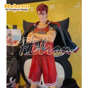 Figura de Anime, Escultura Artística de <span class=keywords><strong>Slamdunk</strong></span>, Sakuragi Hanamichi, Estatua de Resina de Tamaño Real para Decoración del Hogar - Product Image 4