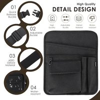 Tablier de service personnalisé avec logo et taille ajustables pour serveuses de restaurant, hôtel, bar, avec poches et ceinture réglable