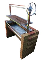 Santa Maria Grill en acier inoxydable, kit de gril argentin en brique de bricolage 112cm