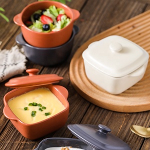 <span class=keywords><strong>ชาม</strong></span>เซรามิกทรงกลมสำหรับอุ่นอาหาร,<span class=keywords><strong>ชาม</strong></span>เซรามิกสองหูพร้อมฝาปิดสำหรับใส่ไมโครเวฟ - Product Image 5