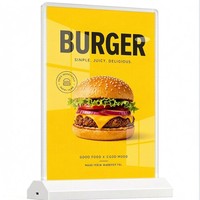 Boîte à lumière LED double face A4 A5 ultra-mince, support d'affichage publicitaire pour menu de magasin de détail
