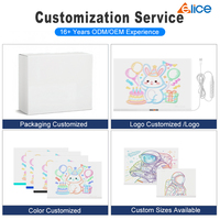 Tableau de dessin LED réglable à brancher pour la décoration esthétique de la pièce, enseigne de bar, menu de magasin, tablette de dessin pour enfants – Vente directe usine