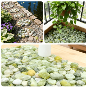 Ciottoli di Giada Verde Naturale Lucidati 3-5cm, Pietre Decorative Ecologiche <span class=keywords><strong>per</strong></span> <span class=keywords><strong>Piante</strong></span> <span class=keywords><strong>Grasse</strong></span>, Cactus, Vasi, <span class=keywords><strong>Piante</strong></span> da Interno e Giardino - Product Image 6
