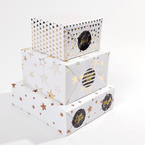 New Design Holiday Gift <b>Wrapping</b> Foil <b>Paper</b> 43*300 cm <b>Roll</b> Birthday Wrap <b>Paper</b> Packaging - Product Image 1