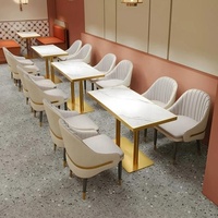 Meubles de restaurant commerciaux durables de haute qualité au design moderne, ensemble de table et de chaises modulaires pour la restauration, la cafétéria, le café