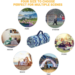 Wholesale All Season Custom Printed Design <strong>Outdoor</strong> <strong>Large</strong> Waterproof Reusable Recyclable Winter Quilted Picnic Blanket <strong>Mat</strong> - Product Image 6