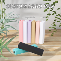 Boîte à bijoux en carton écologique avec logo personnalisé et tiroir en mousse noire pour collier, bracelet, montre, lunettes, coffret cadeau