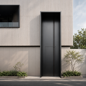 Puerta de Seguridad Moderna de Aluminio para Exteriores, Panel de Puerta de Entrada con Clasificación de Resistencia al Fuego de 3 Horas, Superficie Acabada, Puerta Principal para Edificio Comercial - Product Image 2