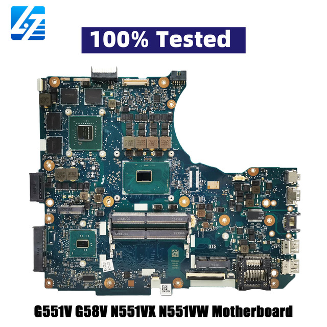N551VW Laptop Motherboard for ASUS ROG N551V G551V G58V N551VX N551VW Notebook Mainboard With I5 I7 CPU 100% Tests OK Fast Ship