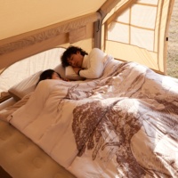 Sac de couchage double Naturehike avec motif et oreiller, sac de couchage enveloppant chaud pour le camping, la randonnée, les voyages en plein air NH21MSD06