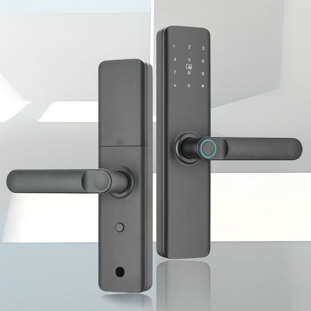 Durable Anti-Theft Smart Home Apartment Lock Mechanical Digital Push Button Fingerprint Tuya Smart WiFi Smart Door Lock