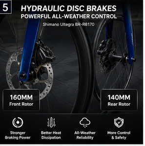 Vélo de route aérodynamique entièrement en carbone avec groupe complet SHI | Groupe de transmission MANO 12 vitesses, cadre léger 7,5 kg pour l'entraînement professionnel aux courses sur route - Product Image 6