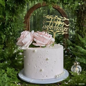 Décoration de gâteau d'<span class=keywords><strong>anniversaire</strong></span>, ensemble de décorations de gâteau en acrylique pour les fournitures de fête de mariage, décoration d'<span class=keywords><strong>anniversaire</strong></span>, style boisé - Product Image 5