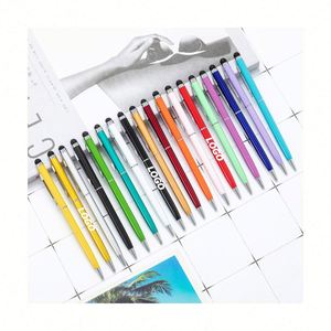 Personalized Metal Stylus Aluminum Body 2-In-1 Touchscreen Ballpoint <b>Pen</b> for Promotional Gift Bulk Orders - Product Image 1