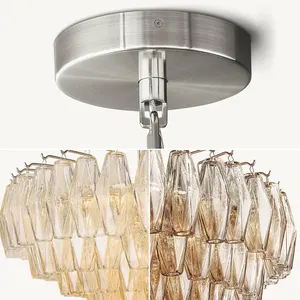 Exquisite Modern Luxury Diamond-Cylindrical Crystal Pendant Chandelier For Living Dining Room Kitchen Island Foyer Bedroom