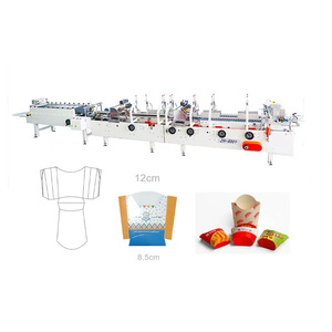 Automatic French Fries box Gluing Folding Machine Paperboard Potato Chips carton Folder Gluer Machine
