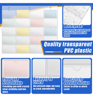 Porte-cartes de visite mural en PVC HaoRan avec logo personnalisé, pochette suspendue pour cartes indexées 3 x 5 pouces