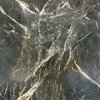 Dalle de marbre vert œil de chat - Marbre naturel vert foncé avec des veines blanches et dorées pour comptoir, mur et sol, poli