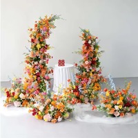 Arche de fleurs artificielles en soie faite à la main, vert armée, pour mariage, Saint-Valentin, fête des Mères