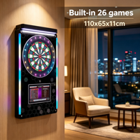 Máquina de Dardos Electrónica YULONG Mini de Montaje en Pared, Operada con Monedas, con 26 Juegos Integrados, para Bares y KTV