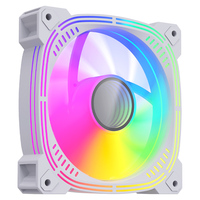 Ventilador de PC ZF120 de 6 Pines, 120 mm, RGB Blanco, con Rodamiento Fluido, 5V, Espejo Infinito, 20dBA, Silencioso, 1500 RPM, para Juegos