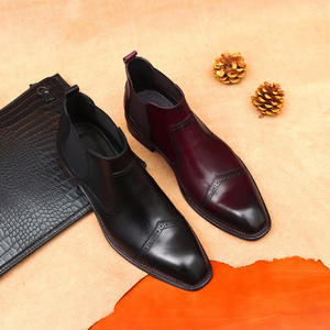 Nouvelles Bottes d'Hiver Montantes Classiques Polyvalentes Décontractées pour Hommes, Imperméables en Cuir Véritable, Rehaussantes, pour le Travail en Extérieur et le Sport - Product Image 3