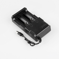 Chargeur de batterie USB intelligent à double fente pour batteries rechargeables 18650/26650, fonction d'alimentation automatique, certifié CE, garantie 6 mois