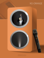 Sistema de Sonido para Cine en Casa y Karaoke MOCO M2 de 2.1 Canales con 2 Micrófonos Inalámbricos 5.0, Gabinete de Madera, Salida de 500-800W