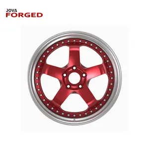 Jova黑色红色铝制颜色20英寸5x114.3 19英寸Alpina轮毂轮辋深碟合金轮毂