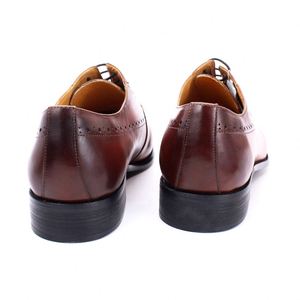 Nuevo Vestido Formal con Logotipo Personalizado, Zapatos con Cordones, Punta Redonda, Diseño Paisley, Cuero Genuino, Zapatos Oxford para Hombre, Venta al Por Mayor de Fábrica China - Product Image 3