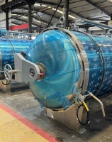 Nieuwe automatische stoomretortsterilisator van roestvrij staal met SIEMENS besturingssysteem, energiezuinig, hoge efficiëntie, horizontaal, voor voedsel.